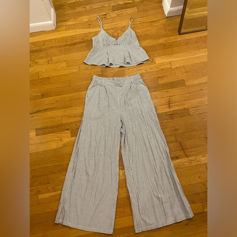 Bohemian Flowy Tank Top and Pants Set